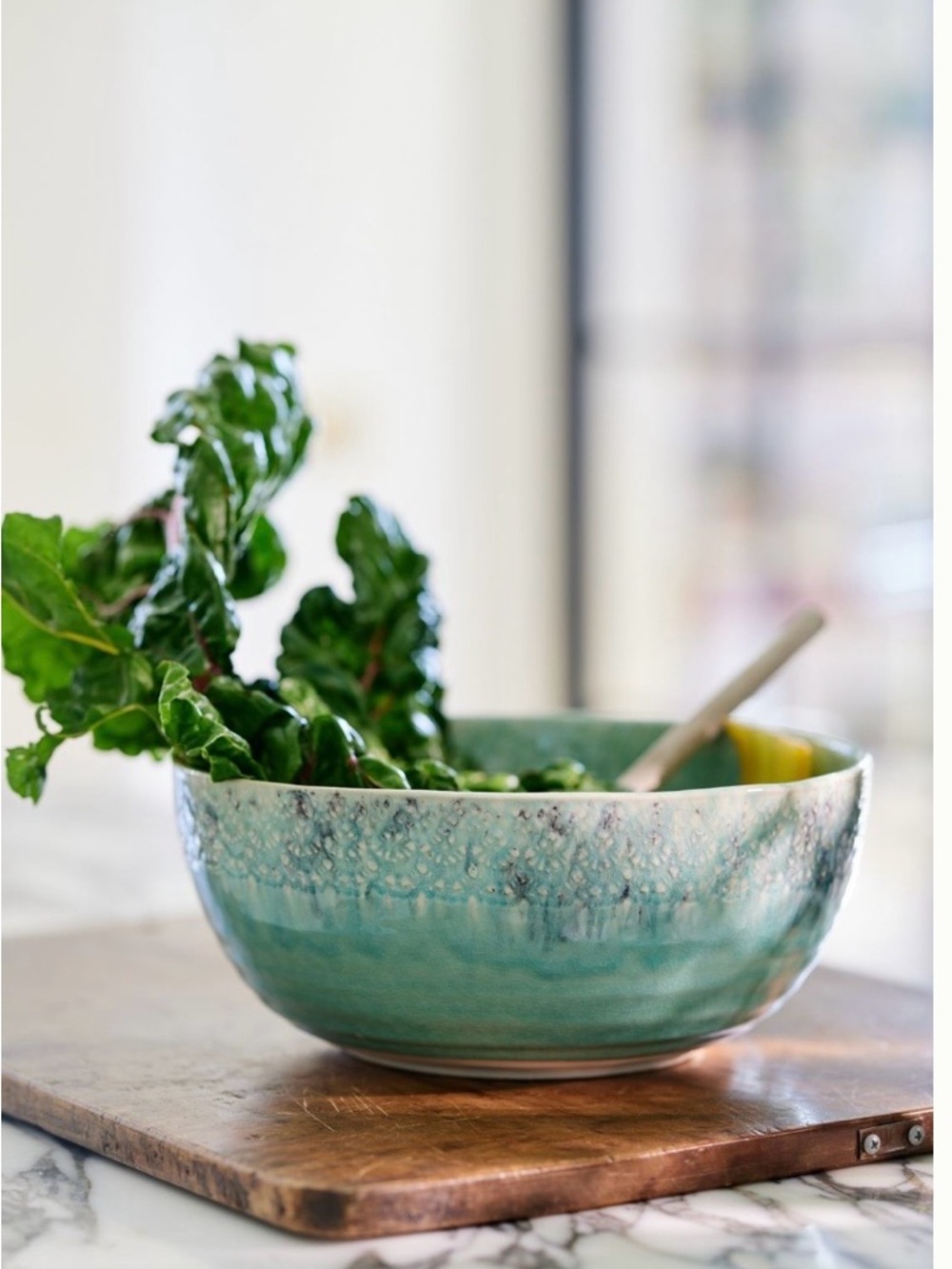 Anthropologie Old Havana Serving Bowl (Large) In Mint